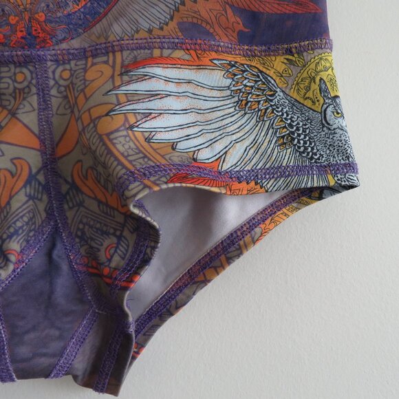 LIQUID DREAMS Mayan Aztec Boho Rave Hippie Festival Hot Pants Yoga Shorts Sz S - Picture 6 of 14